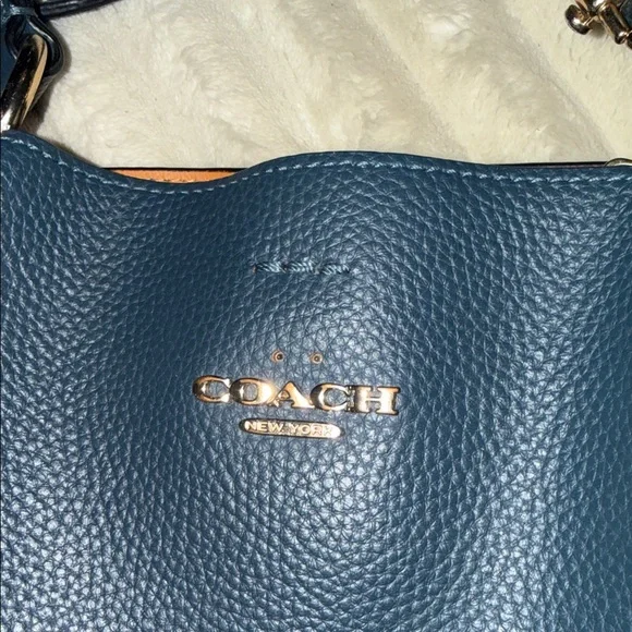 Coach Dark Blue Leather Shoulder Bag or crossbody - Picture 7 of 7